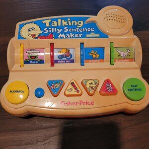 Vintage Fisher Price Sesame Street TALKING SILLY SENTENCE MAKER Sounds Big Bird